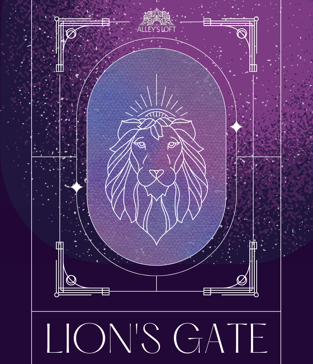 Celestial Lion signifying the astrological event the Lion's Gate Portal which happens every August 8th.
